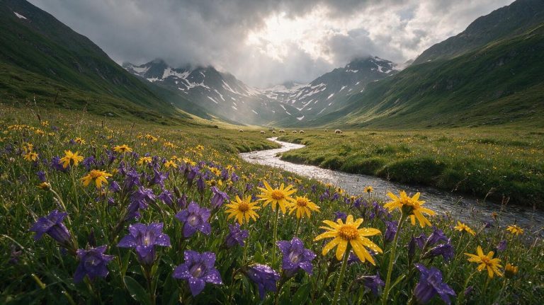 Seedream 5.0 Pro: Alpine Wildflower Valley