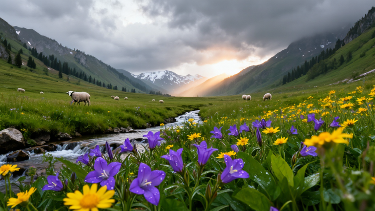 LongCat Image: Alpine Wildflower Valley