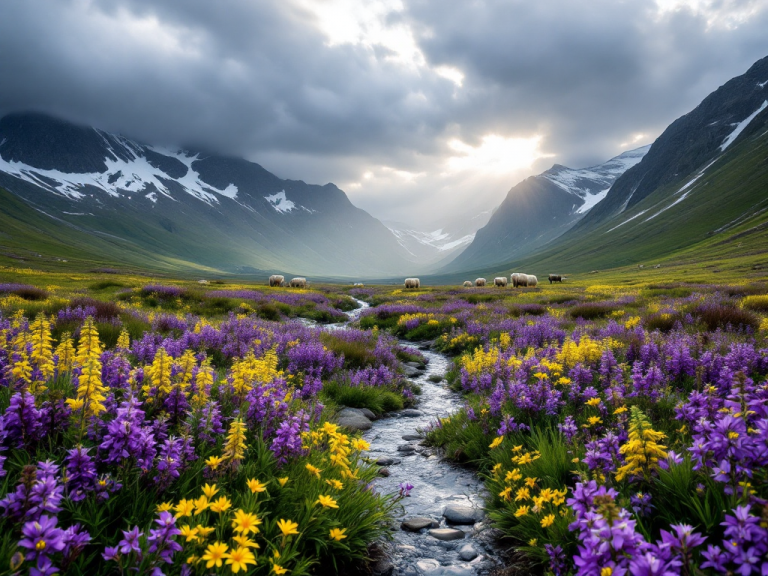FLUX 1.1 Pro: Alpine Wildflower Valley
