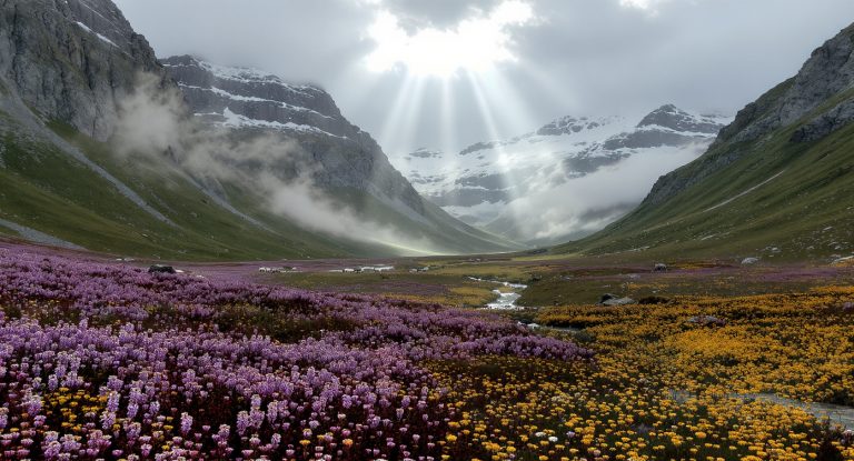 FLUX 1.1 Pro Ultra: Alpine Wildflower Valley