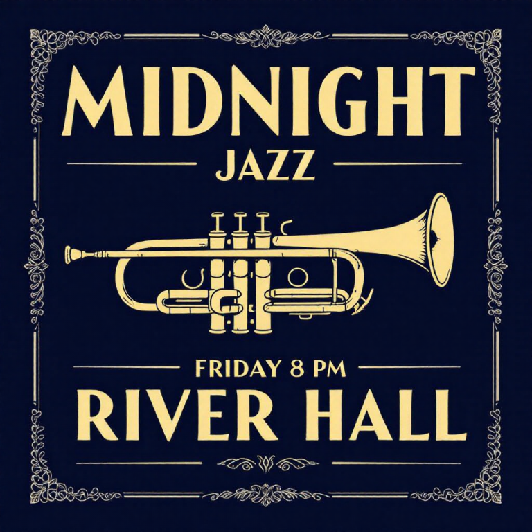 HiDream I1 Dev: Midnight Jazz Poster