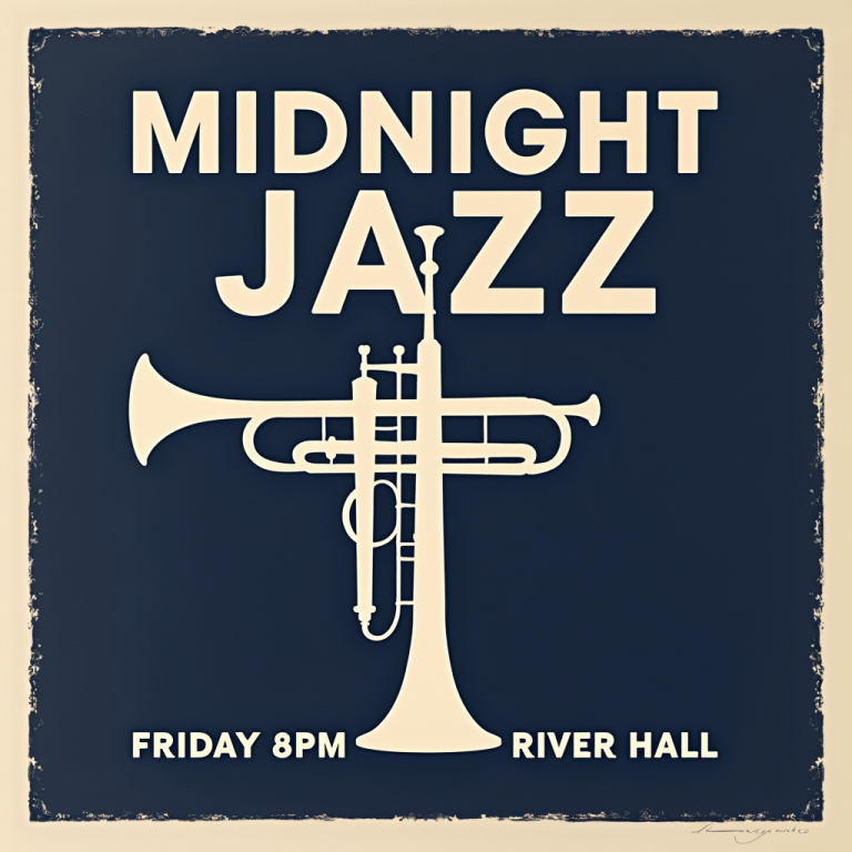 FLUX.1 Dev: Midnight Jazz Poster