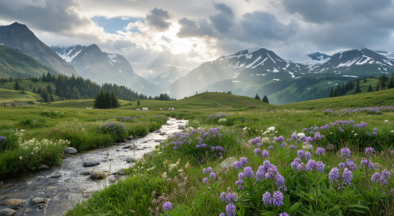 Wan Image Small: Alpine Wildflower Valley