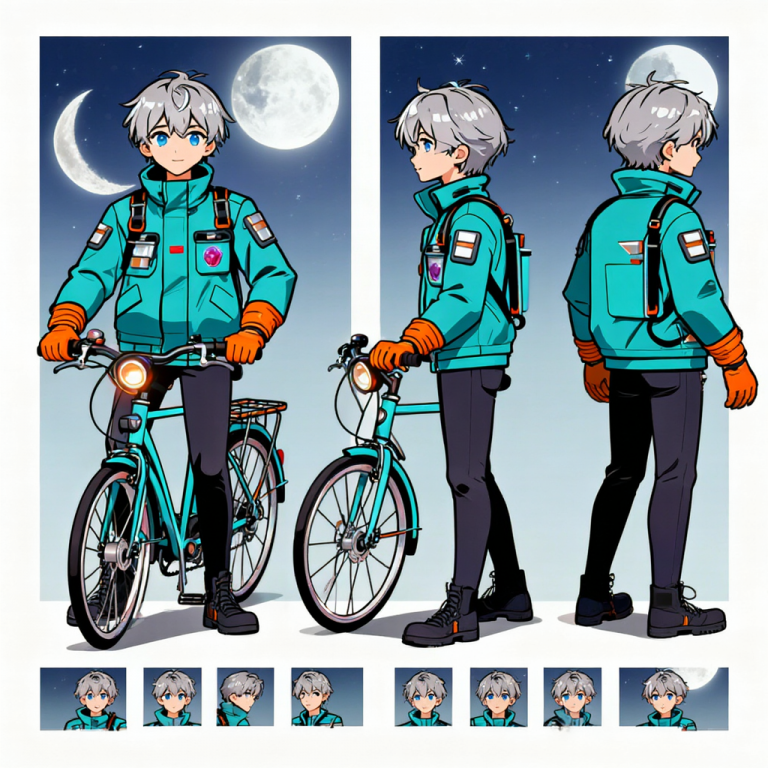 LongCat Image: Moonlit Courier Turnaround