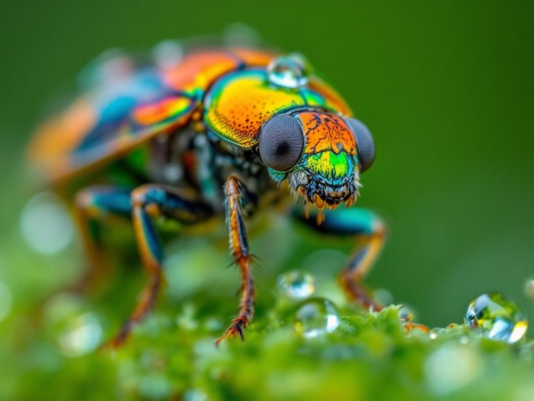 FLUX 1.1 Pro: Dewdrop Beetle Facets