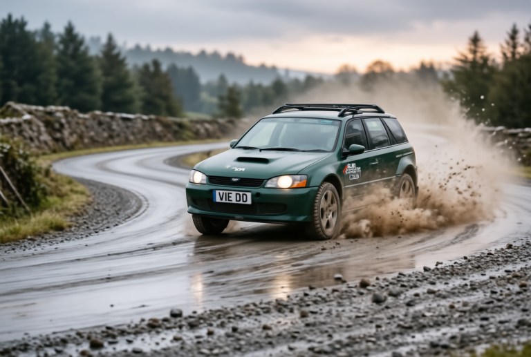 SenseNova U1 8B: Wet Gravel Rally Wagon