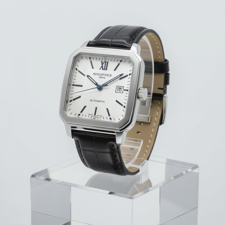 HiDream I1 Fast: Chrome Watch Packshot