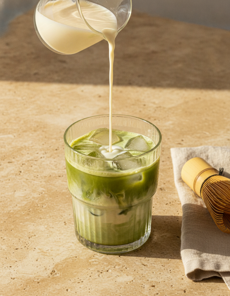 Nano Banana: Iced Matcha Pour