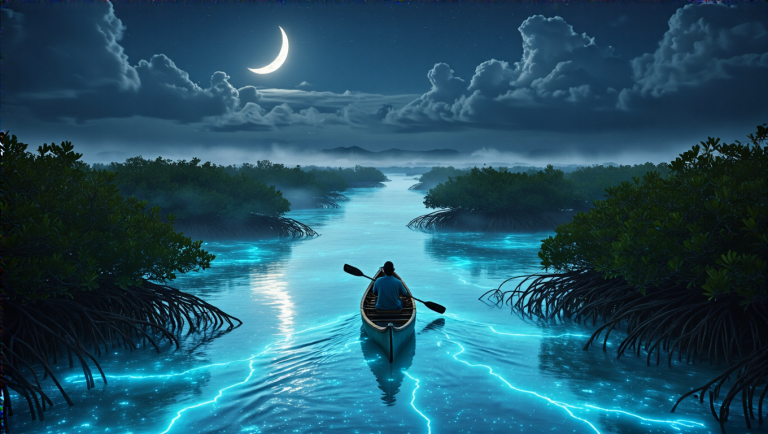 HiDream I1 Full: Bioluminescent Mangrove Lagoon