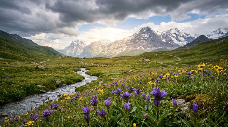 Nano Banana 2: Alpine Wildflower Valley