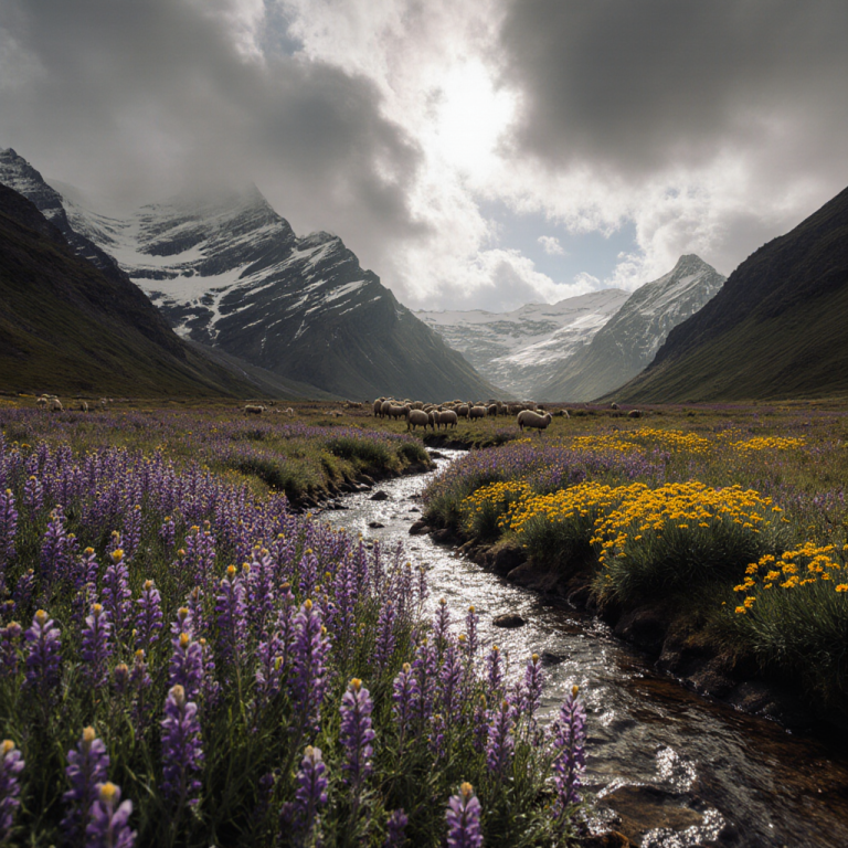 FLUX.1 Krea Dev: Alpine Wildflower Valley