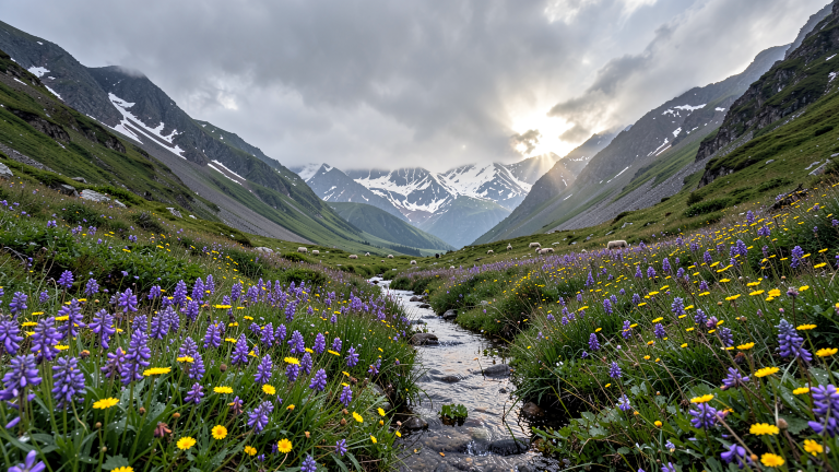 FLUX.2 Klein 4B: Alpine Wildflower Valley