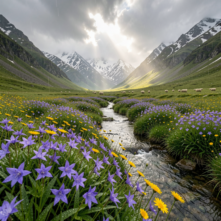 FLUX.2 Klein 9B: Alpine Wildflower Valley