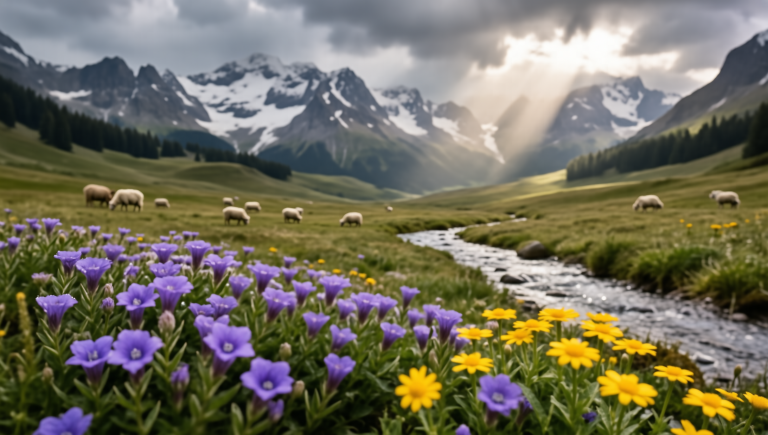 SenseNova U1 8B: Alpine Wildflower Valley