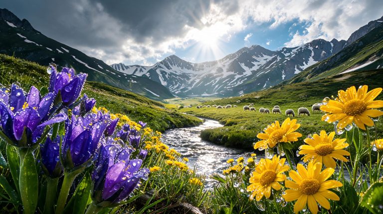 Seedream 5.0 Lite: Alpine Wildflower Valley