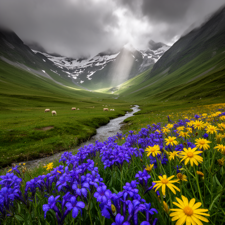 FLUX.2 Dev: Alpine Wildflower Valley