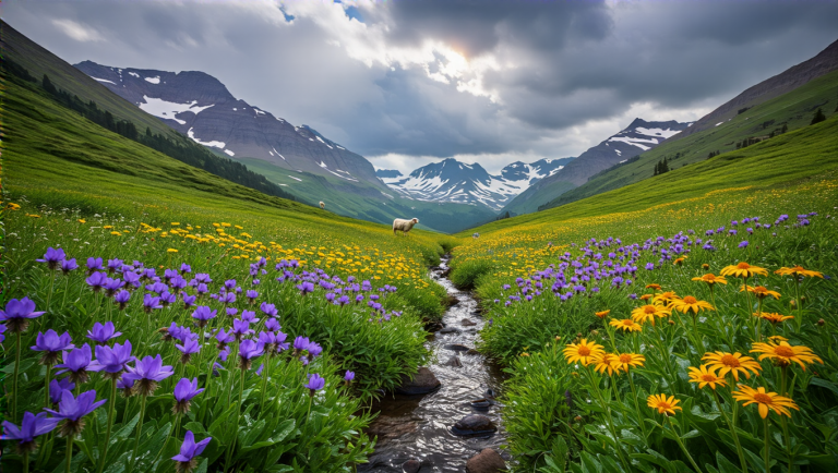 HiDream I1 Full: Alpine Wildflower Valley