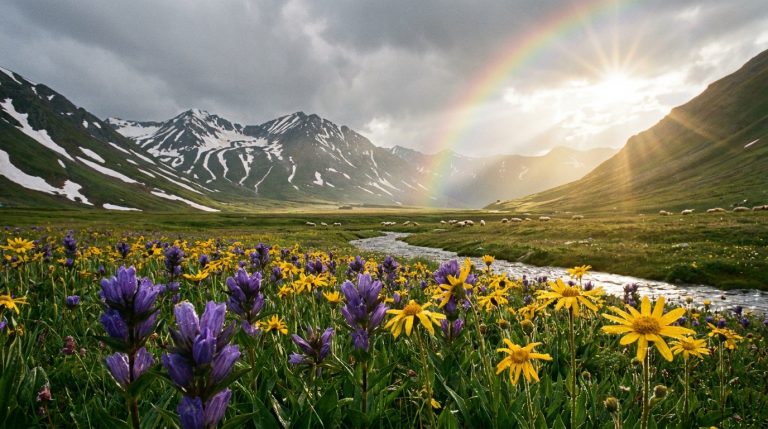 Nano Banana Pro: Alpine Wildflower Valley