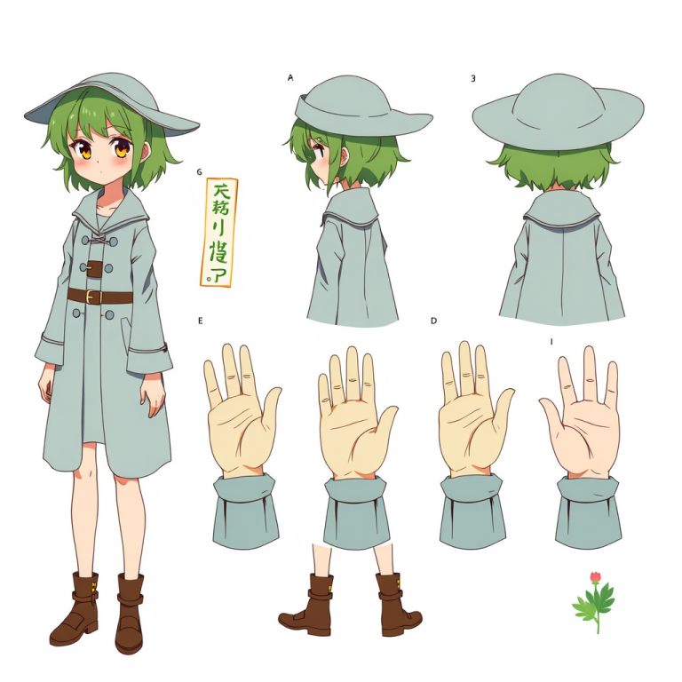 FLUX.1 Schnell: Botanical Witch Sheet