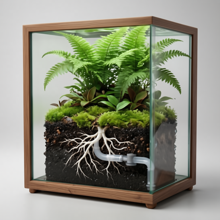 SenseNova U1 8B: Cutaway Terrarium Desk