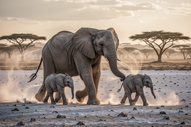FLUX.2 Dev Turbo: Elephant Dust Crossing