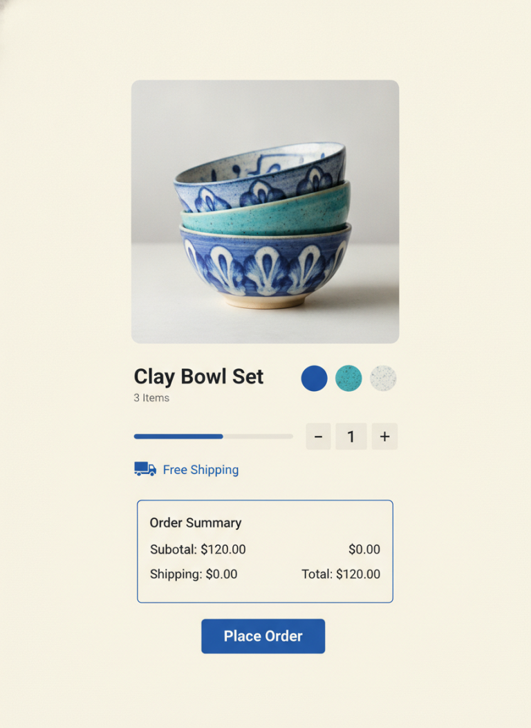 Nano Banana: Ceramic Shop Checkout