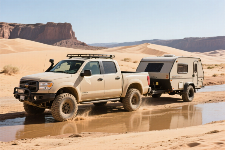 Qwen Image: Desert Tow Rig
