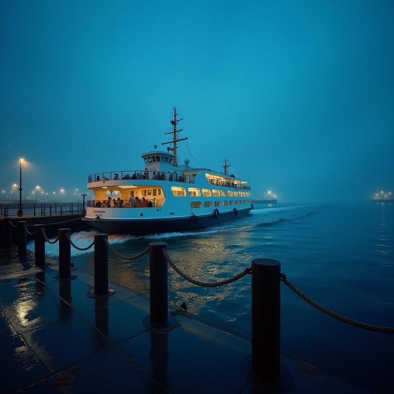 FLUX.1 Dev: Night Ferry Deck