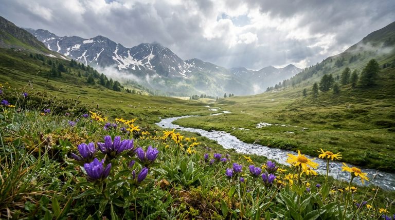 Nano Banana 2.1: Alpine Wildflower Valley