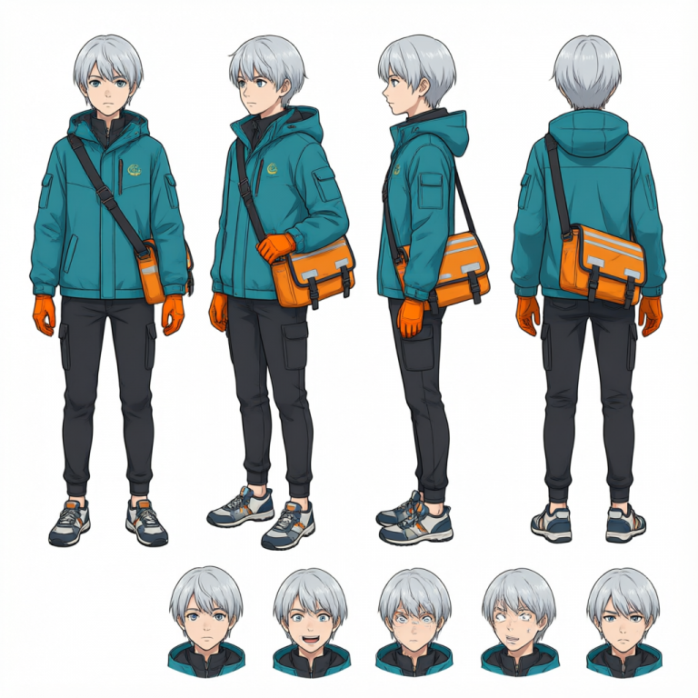 Qwen Image 3.0: Moonlit Courier Turnaround