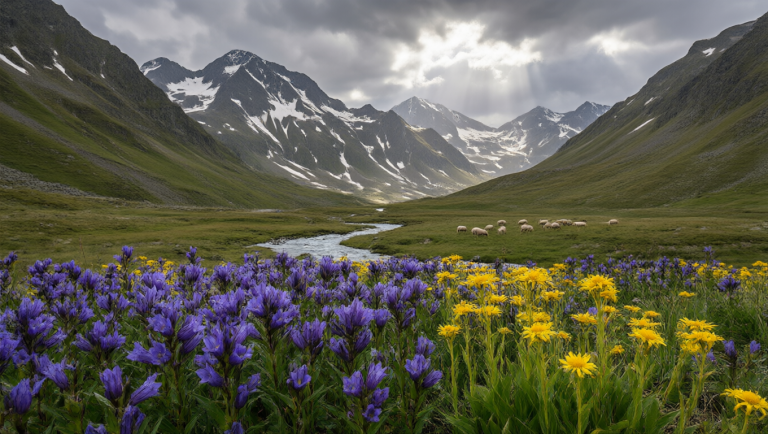Qwen Image 3.0: Alpine Wildflower Valley